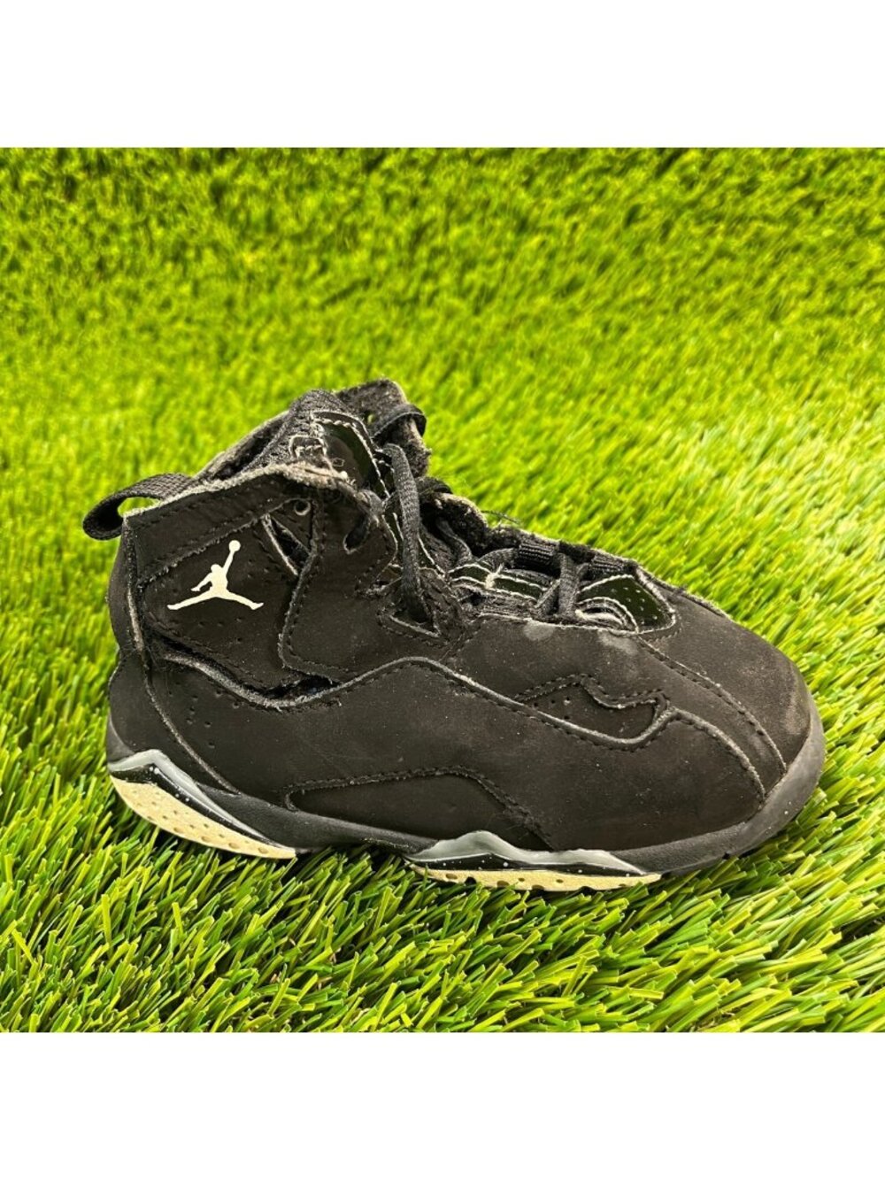 Nike Air Jordan True Flight Baby Size 8C Black Athletic Basketball Shoes Sneaker